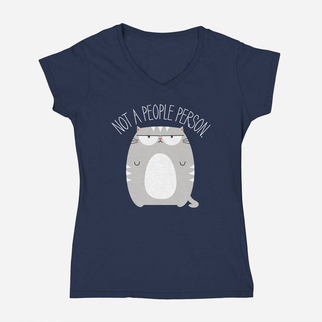 Not A People Person-womens v-neck tee-PolySciGuy