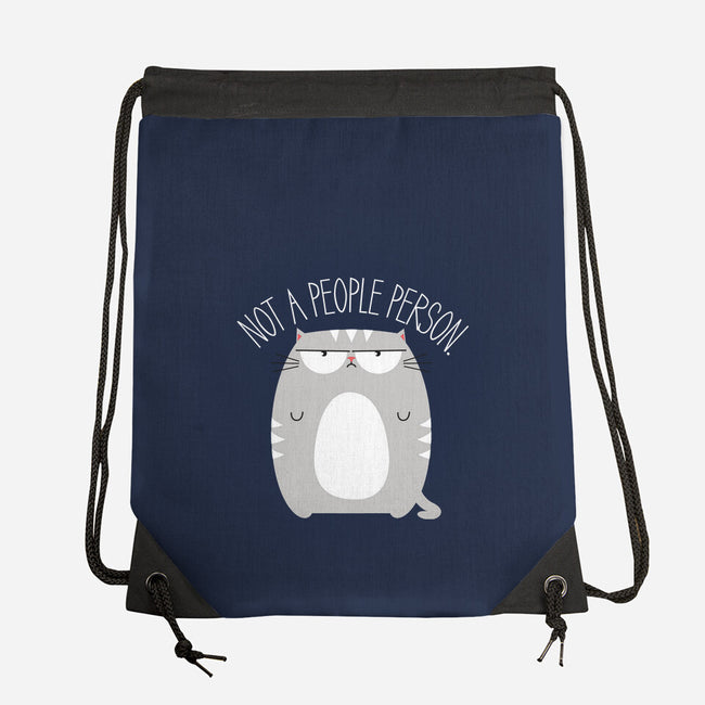 Not A People Person-none drawstring bag-PolySciGuy