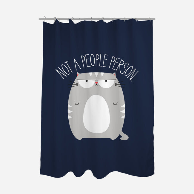 Not A People Person-none polyester shower curtain-PolySciGuy