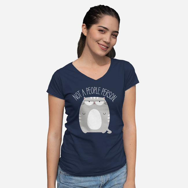 Not A People Person-womens v-neck tee-PolySciGuy