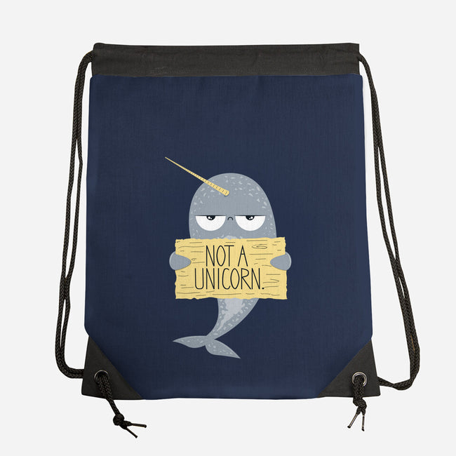 Not A Unicorn-none drawstring bag-PolySciGuy