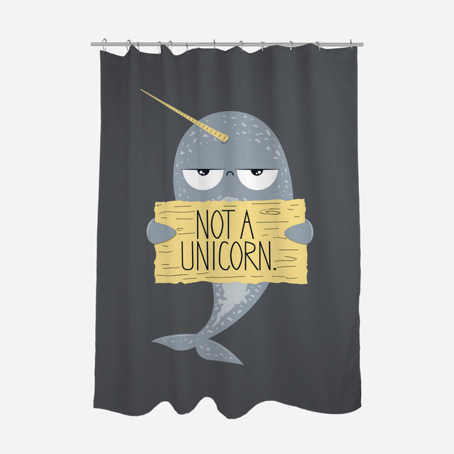 Not A Unicorn-none polyester shower curtain-PolySciGuy