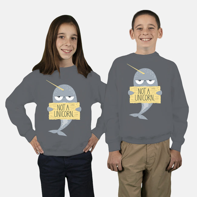 Not A Unicorn-youth crew neck sweatshirt-PolySciGuy