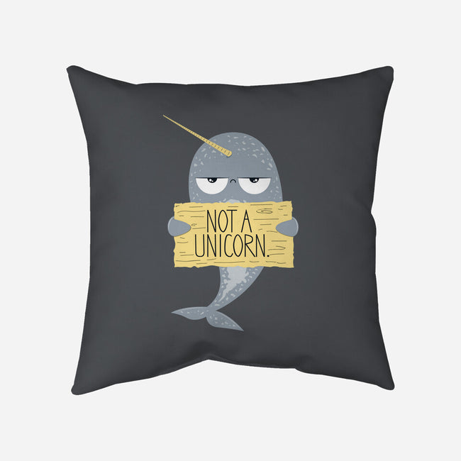 Not A Unicorn-none removable cover w insert throw pillow-PolySciGuy
