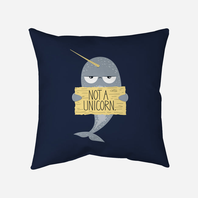 Not A Unicorn-none removable cover w insert throw pillow-PolySciGuy
