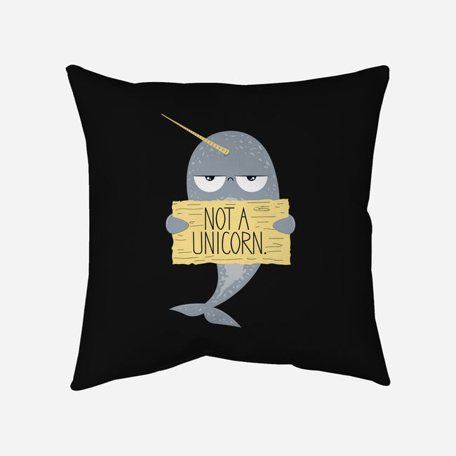 Not A Unicorn-none removable cover throw pillow-PolySciGuy