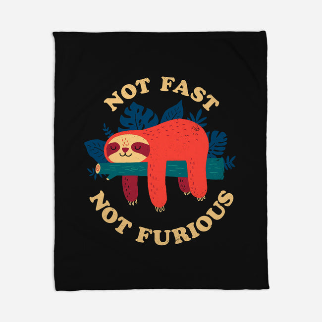 Not Fast, Not Furious-none fleece blanket-DinomIke