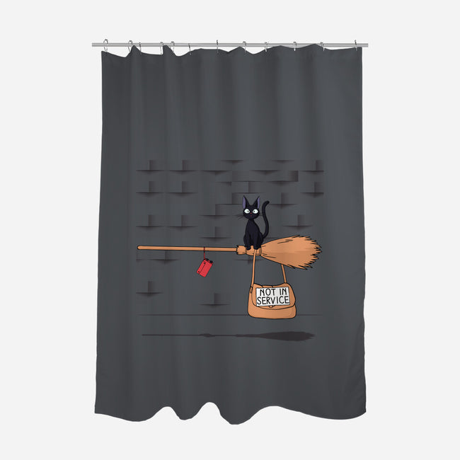 Not In Service-none polyester shower curtain-maped