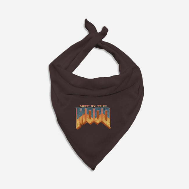 NOT IN THE MOOD-dog bandana pet collar-Skullpy