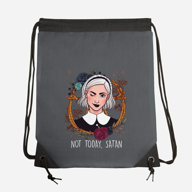 Not Today, Satan-none drawstring bag-ursulalopez