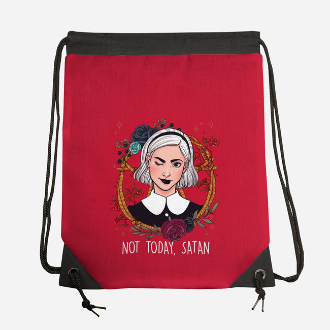 Not Today, Satan-none drawstring bag-ursulalopez
