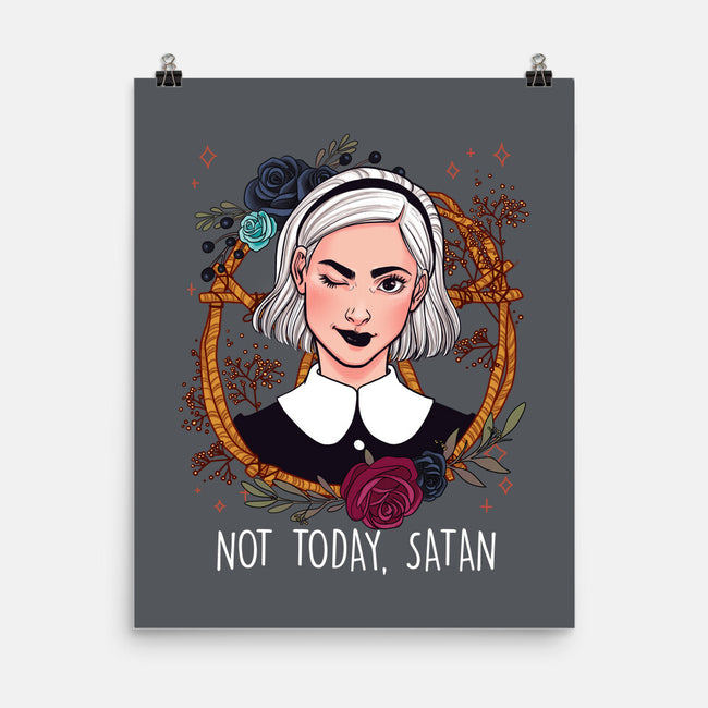 Not Today, Satan-none matte poster-ursulalopez