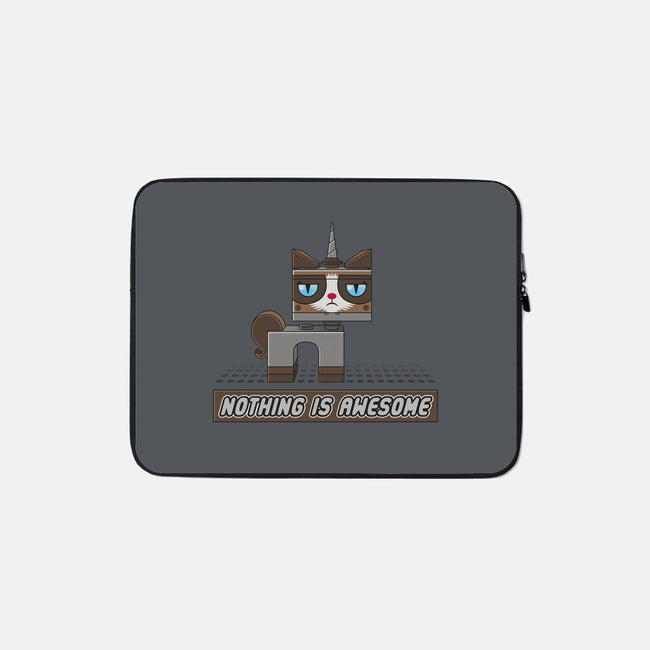 Nothing is Awesome-none zippered laptop sleeve-griftgfx