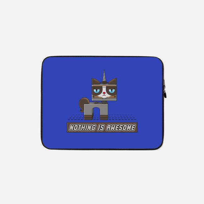 Nothing is Awesome-none zippered laptop sleeve-griftgfx