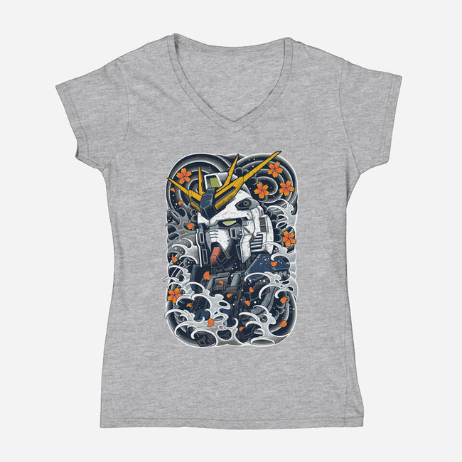 Nu Mecha Ink-womens v-neck tee-Snapnfit