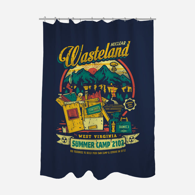 Nuclear Summer Camp-none polyester shower curtain-Olipop