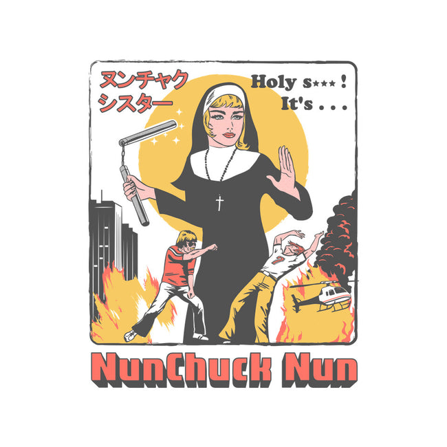 Nunchuck Nun-none polyester shower curtain-gloopz