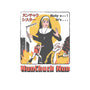 Nunchuck Nun-womens off shoulder sweatshirt-gloopz