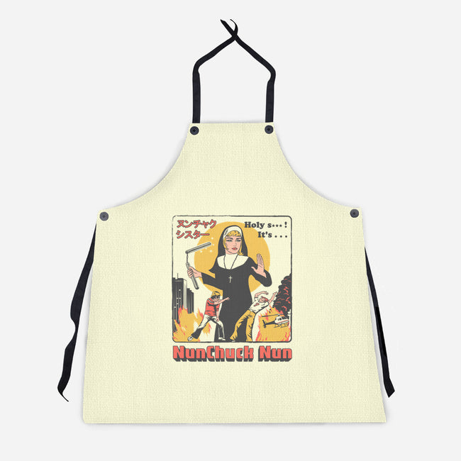 Nunchuck Nun-unisex kitchen apron-gloopz