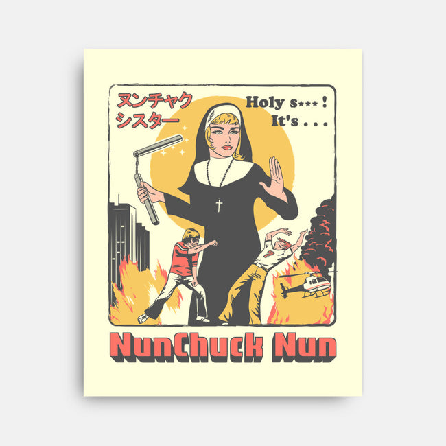 Nunchuck Nun-none stretched canvas-gloopz