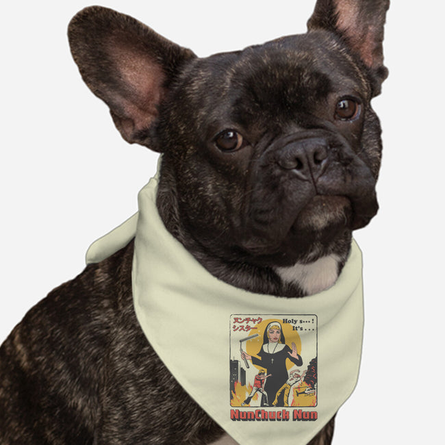 Nunchuck Nun-dog bandana pet collar-gloopz