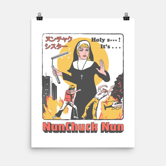 Nunchuck Nun-none matte poster-gloopz