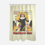 Nunchuck Nun-none polyester shower curtain-gloopz