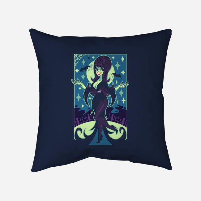 Macabre Mistress-none removable cover w insert throw pillow-zoestanleyarts
