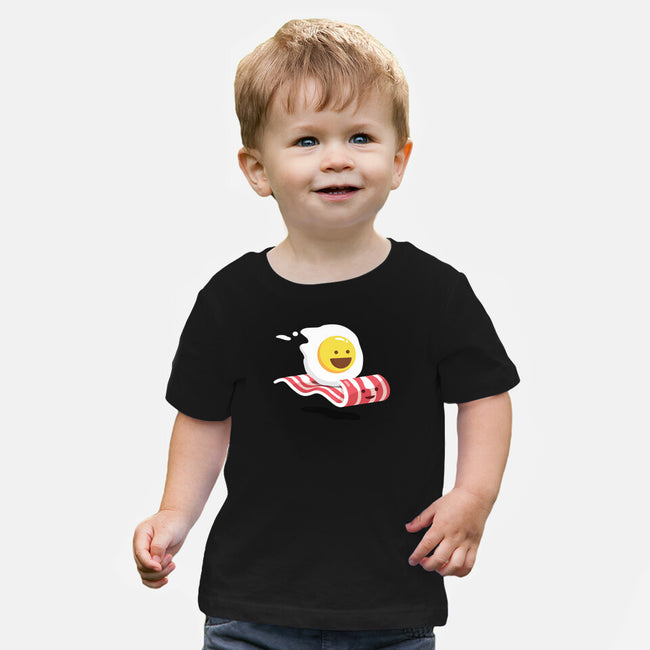 Magic Bacon Ride-baby basic tee-GeorgeOtsubo