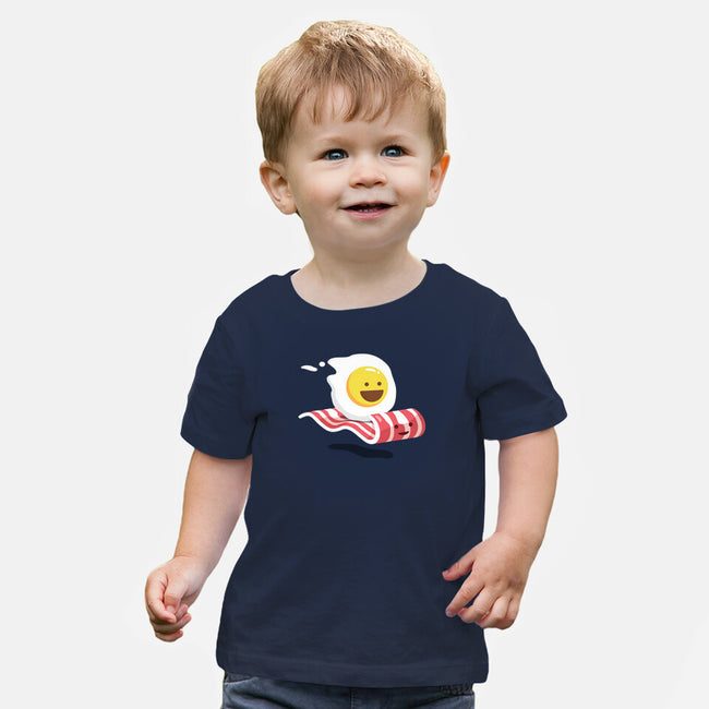 Magic Bacon Ride-baby basic tee-GeorgeOtsubo