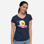 Magic Bacon Ride-womens v-neck tee-GeorgeOtsubo