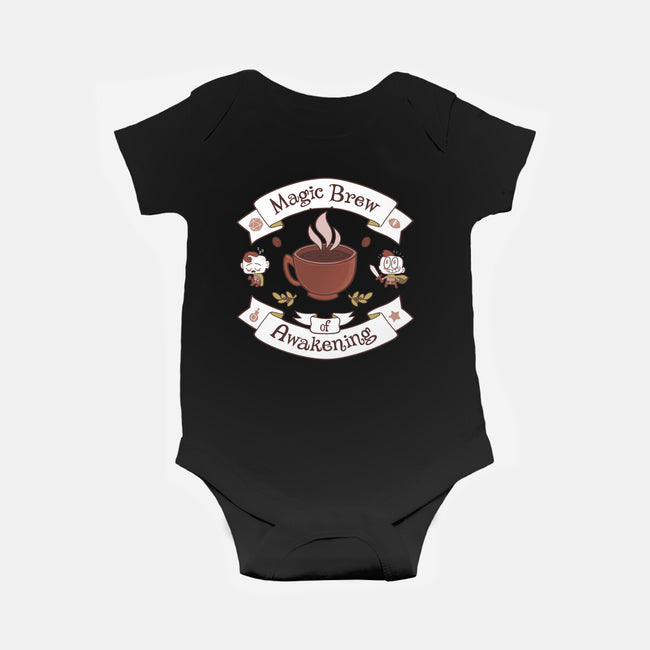Magic Morning Brew-baby basic onesie-queenmob