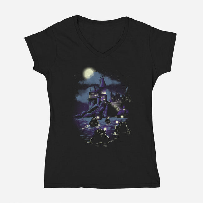 Magic Night-womens v-neck tee-ursulalopez