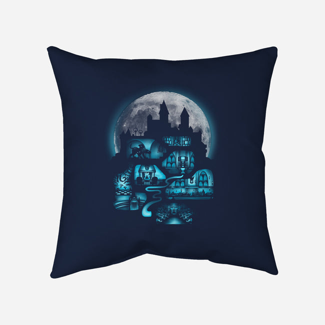 Magical Castle-none removable cover w insert throw pillow-Licunatt