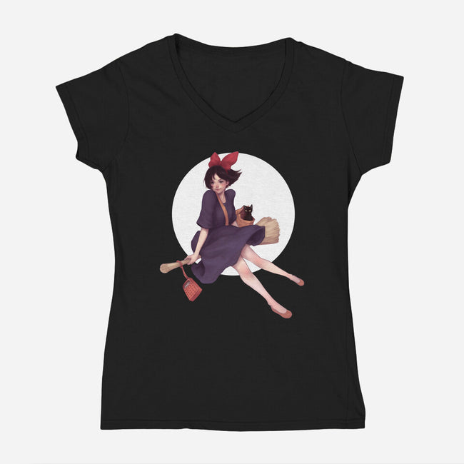 Magical Delivery-womens v-neck tee-jdarnell