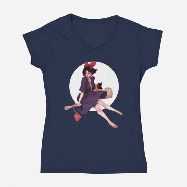 Magical Delivery-womens v-neck tee-jdarnell