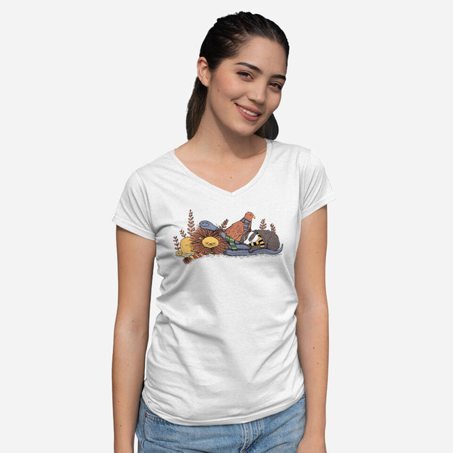 Magical Nap-womens v-neck tee-sleepingsky
