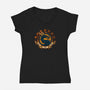Make Your Wish-womens v-neck tee-Letter_Q
