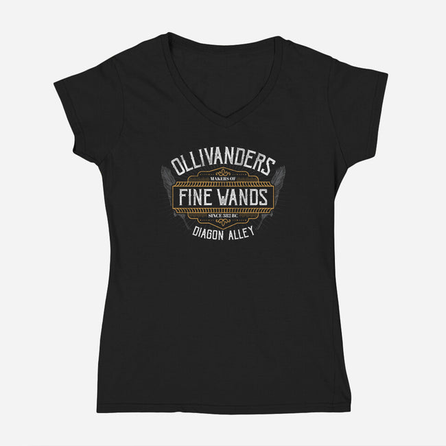Makers of Fine Wands-womens v-neck tee-beware1984