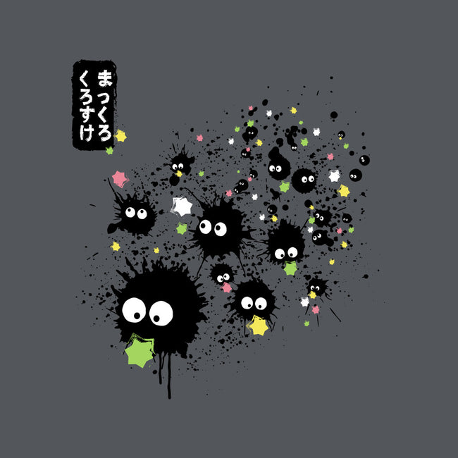 Makkuro Kurosuke Ink-none non-removable cover w insert throw pillow-DrMonekers