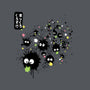 Makkuro Kurosuke Ink-none non-removable cover w insert throw pillow-DrMonekers
