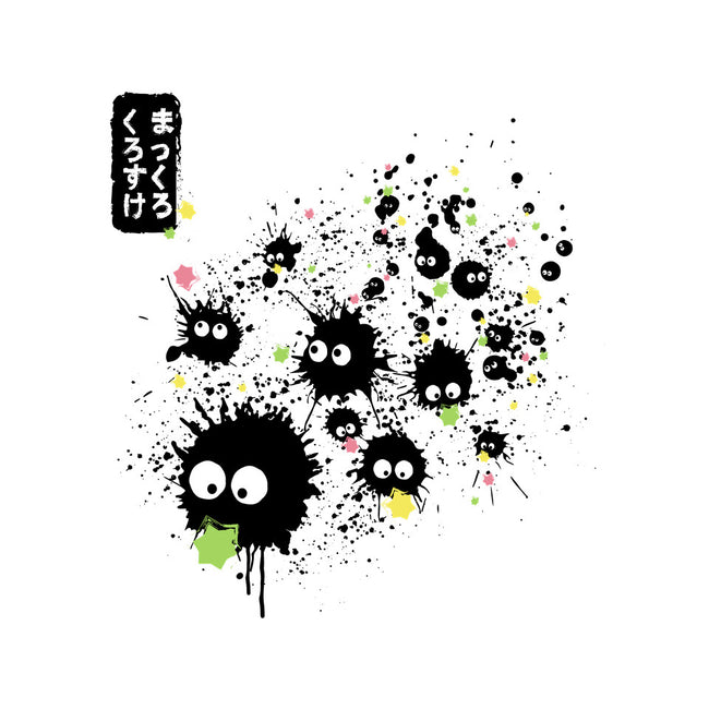 Makkuro Kurosuke Ink-none non-removable cover w insert throw pillow-DrMonekers