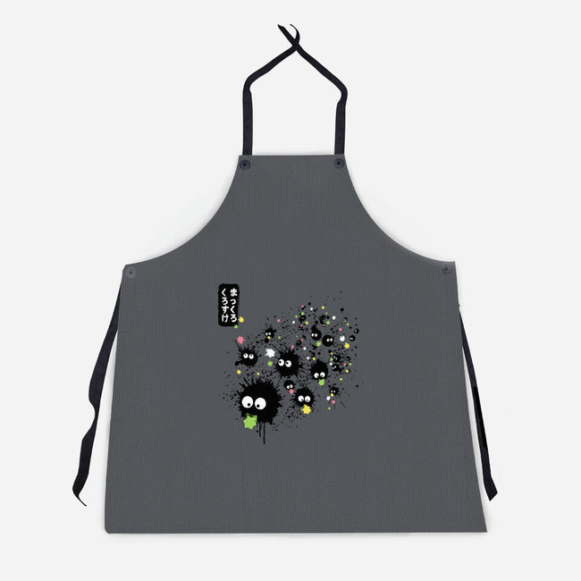 Makkuro Kurosuke Ink-unisex kitchen apron-DrMonekers