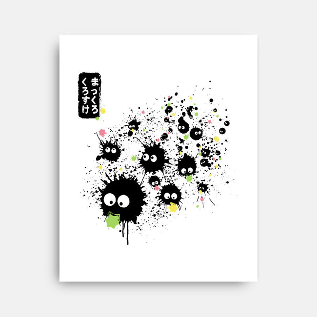 Makkuro Kurosuke Ink-none stretched canvas-DrMonekers