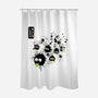 Makkuro Kurosuke Ink-none polyester shower curtain-DrMonekers