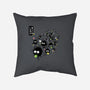 Makkuro Kurosuke Ink-none non-removable cover w insert throw pillow-DrMonekers