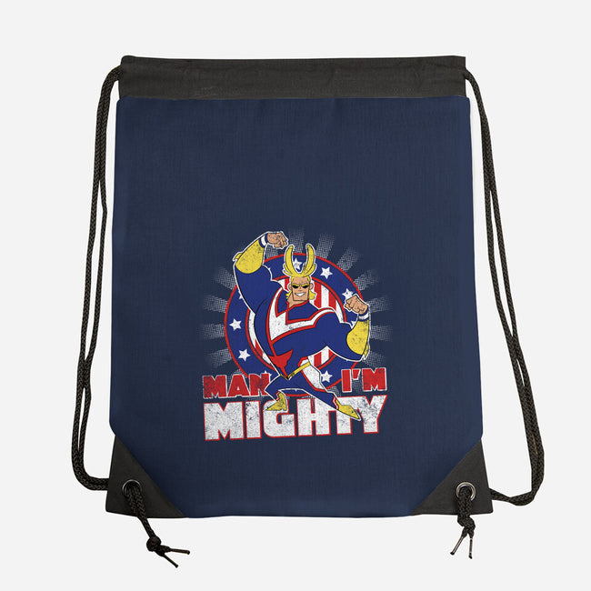 Man I'm Mighty-none drawstring bag-Kat_Haynes