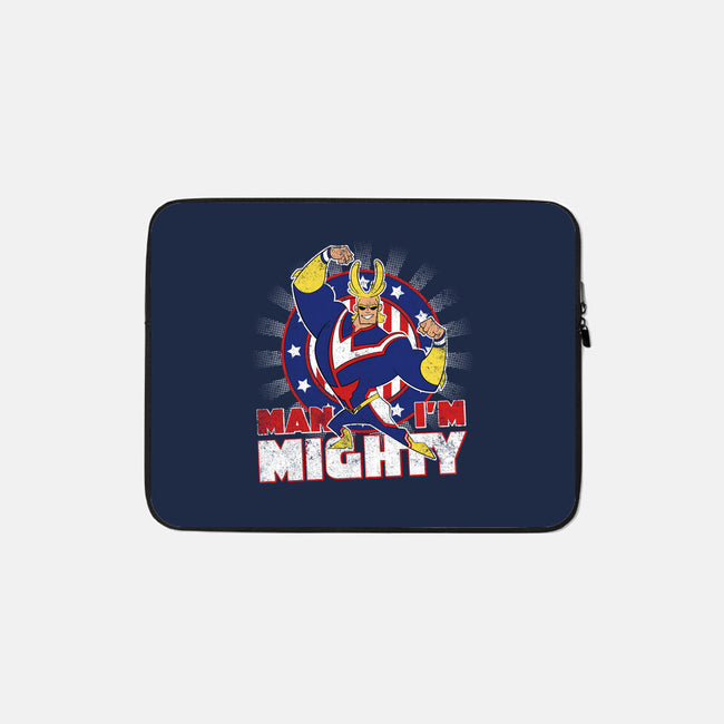 Man I'm Mighty-none zippered laptop sleeve-Kat_Haynes