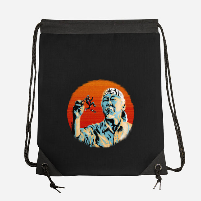 Man Who Catch Fly-none drawstring bag-KKTEE