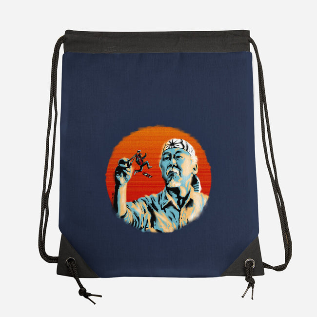 Man Who Catch Fly-none drawstring bag-KKTEE